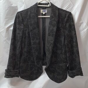 JOLT Grey Blazer Faux lace Pattern Size M
